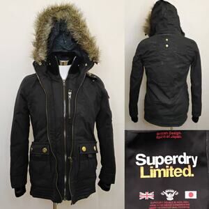 Superdry Limited Parka Black Men's Small Hooded #J5290